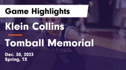 Klein Collins  vs Tomball Memorial  Game Highlights - Dec. 30, 2023