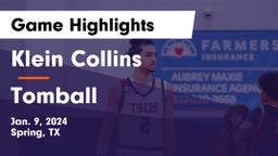 Klein Collins  vs Tomball  Game Highlights - Jan. 9, 2024