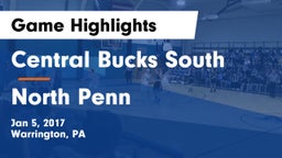 Central Bucks South  vs North Penn  Game Highlights - Jan 5, 2017