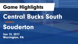 Central Bucks South  vs Souderton  Game Highlights - Jan 13, 2017