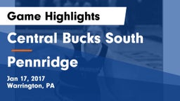 Central Bucks South  vs Pennridge  Game Highlights - Jan 17, 2017