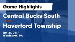 Central Bucks South  vs Haverford Township  Game Highlights - Jan 21, 2017
