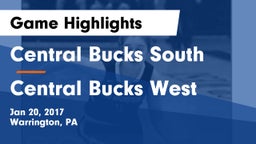 Central Bucks South  vs Central Bucks West  Game Highlights - Jan 20, 2017