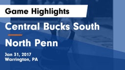 Central Bucks South  vs North Penn  Game Highlights - Jan 31, 2017