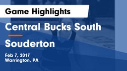 Central Bucks South  vs Souderton  Game Highlights - Feb 7, 2017