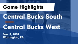 Central Bucks South  vs Central Bucks West  Game Highlights - Jan. 3, 2018