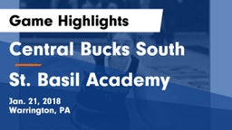 Central Bucks South  vs St. Basil Academy  Game Highlights - Jan. 21, 2018