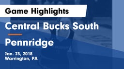 Central Bucks South  vs Pennridge  Game Highlights - Jan. 23, 2018