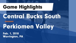 Central Bucks South  vs Perkiomen Valley Game Highlights - Feb. 1, 2018