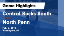 Central Bucks South  vs North Penn  Game Highlights - Feb. 6, 2018