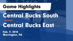 Central Bucks South  vs Central Bucks East  Game Highlights - Feb. 9, 2018