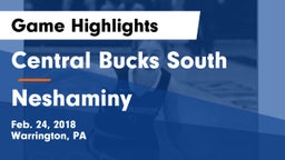 Central Bucks South  vs Neshaminy  Game Highlights - Feb. 24, 2018