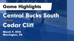 Central Bucks South  vs Cedar Cliff  Game Highlights - March 9, 2018