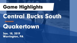 Central Bucks South  vs Quakertown  Game Highlights - Jan. 18, 2019