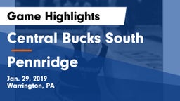 Central Bucks South  vs Pennridge  Game Highlights - Jan. 29, 2019