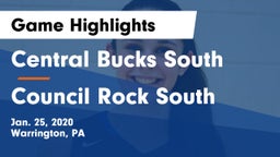 Central Bucks South  vs Council Rock South  Game Highlights - Jan. 25, 2020