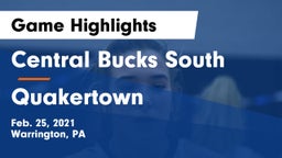 Central Bucks South  vs Quakertown  Game Highlights - Feb. 25, 2021