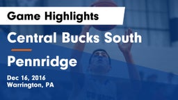 Central Bucks South  vs Pennridge  Game Highlights - Dec 16, 2016