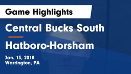 Central Bucks South  vs Hatboro-Horsham  Game Highlights - Jan. 13, 2018