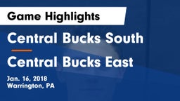 Central Bucks South  vs Central Bucks East  Game Highlights - Jan. 16, 2018