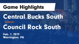Central Bucks South  vs Council Rock South  Game Highlights - Feb. 1, 2019