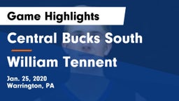 Central Bucks South  vs William Tennent  Game Highlights - Jan. 25, 2020