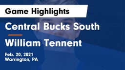 Central Bucks South  vs William Tennent  Game Highlights - Feb. 20, 2021