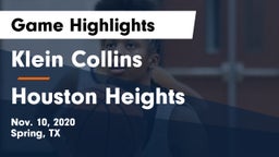 Klein Collins  vs Houston Heights Game Highlights - Nov. 10, 2020