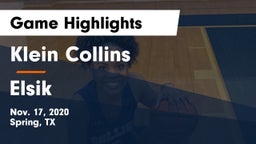 Klein Collins  vs Elsik Game Highlights - Nov. 17, 2020