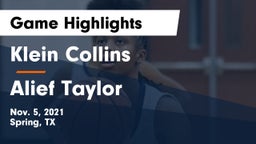 Klein Collins  vs Alief Taylor  Game Highlights - Nov. 5, 2021