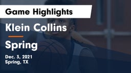 Klein Collins  vs Spring Game Highlights - Dec. 3, 2021