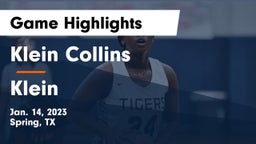 Klein Collins  vs Klein Game Highlights - Jan. 14, 2023