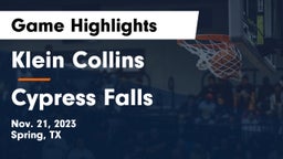 Klein Collins  vs Cypress Falls  Game Highlights - Nov. 21, 2023