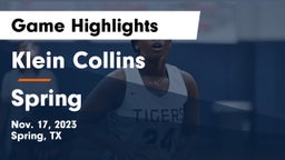 Klein Collins  vs Spring  Game Highlights - Nov. 17, 2023