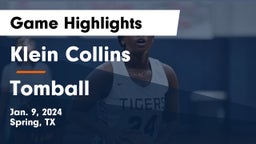 Klein Collins  vs Tomball  Game Highlights - Jan. 9, 2024