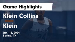 Klein Collins  vs Klein  Game Highlights - Jan. 12, 2024