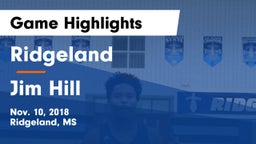 Ridgeland  vs Jim Hill  Game Highlights - Nov. 10, 2018
