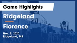 Ridgeland  vs Florence  Game Highlights - Nov. 5, 2020