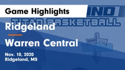 Ridgeland  vs Warren Central  Game Highlights - Nov. 10, 2020