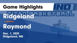 Ridgeland  vs Raymond  Game Highlights - Dec. 1, 2020