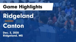 Ridgeland  vs Canton  Game Highlights - Dec. 3, 2020