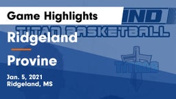 Ridgeland  vs Provine  Game Highlights - Jan. 5, 2021