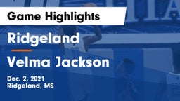 Ridgeland  vs Velma Jackson  Game Highlights - Dec. 2, 2021
