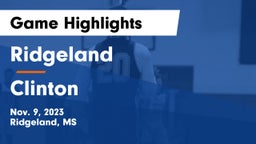 Ridgeland  vs Clinton  Game Highlights - Nov. 9, 2023