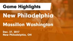 New Philadelphia  vs Massillon Washington  Game Highlights - Dec. 27, 2017
