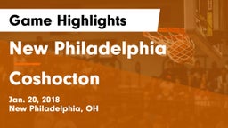 New Philadelphia  vs Coshocton  Game Highlights - Jan. 20, 2018