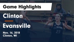 Clinton  vs Evansville  Game Highlights - Nov. 16, 2018