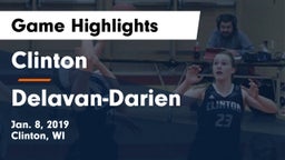 Clinton  vs Delavan-Darien  Game Highlights - Jan. 8, 2019