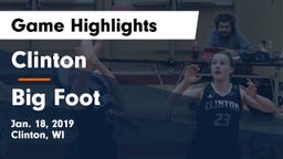 Clinton  vs Big Foot  Game Highlights - Jan. 18, 2019