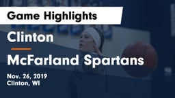 Clinton  vs McFarland Spartans Game Highlights - Nov. 26, 2019